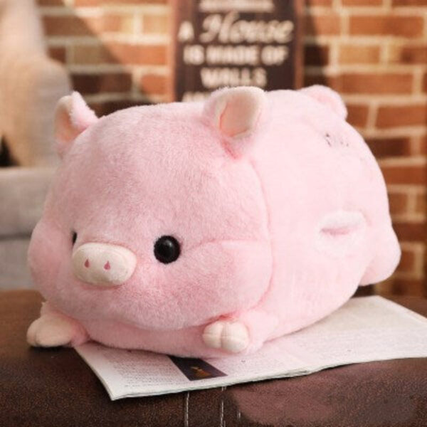 Peluche cochon géant au pelage super doux