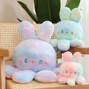 Peluche Pieuvre Reversible Kawaii