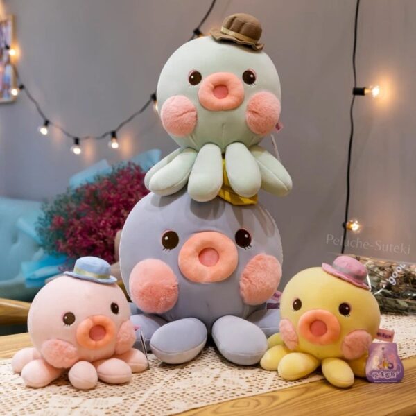 Peluche Poulpe Kawaii Rigolo