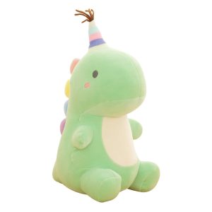 Mignon doudou dinosaure vert