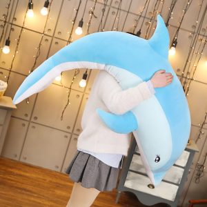Grande peluche dauphin bleu meilleur compagnon