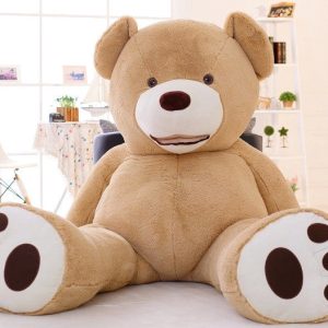 Ours brun géant en peluche ultra sympathique
