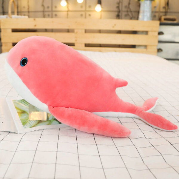 Grande peluche baleine rose