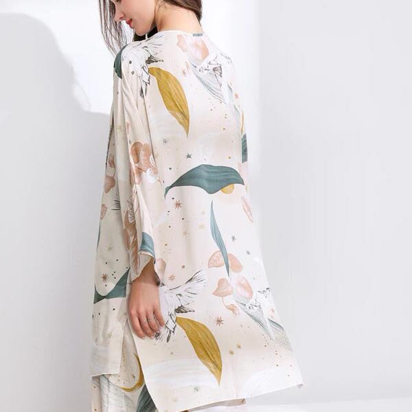 Pyjama En Satin "Zéphyr de Printemps"