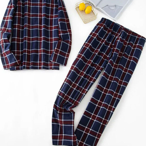Pyjama À Carreaux Pour Homme "Chaleur Nocturne"