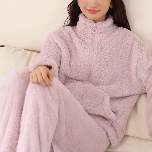 Pyjama Chaud Polaire Lavande Pour Femme "Rêve Polaire"