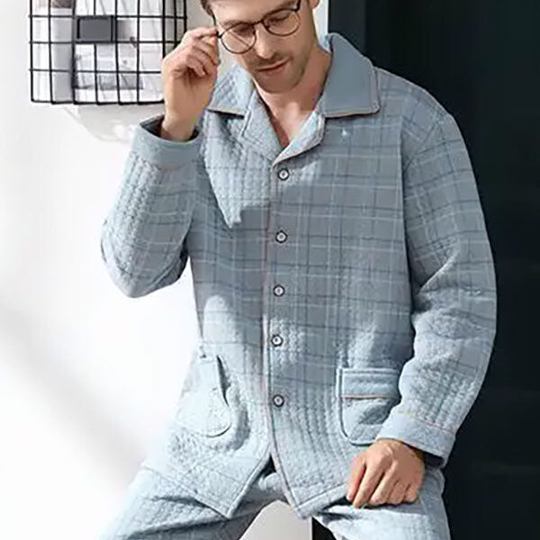 Pyjama Chaud Pour Homme En Coton "Confort Céleste"