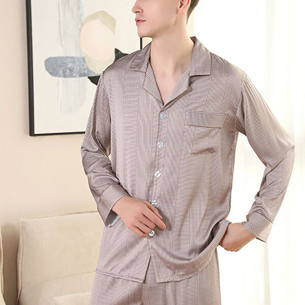 Pyjama Chemise Pour Homme En Satin "Refuge Matinal"