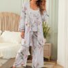Pyjama Chic Pour Femme 3 Pièces "Berceuse de Lavande"
