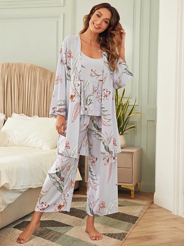 Pyjama Chic Pour Femme 3 Pièces "Berceuse de Lavande"