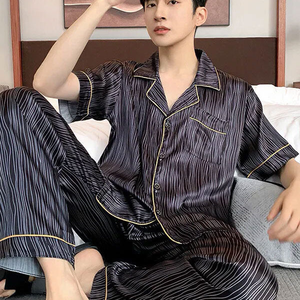 Pyjama Chic Pour Homme En Satin "Calme Nocturne"