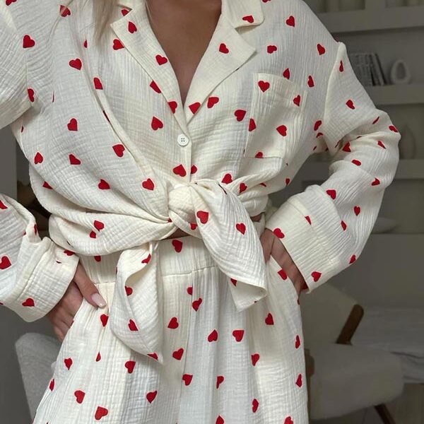 Pyjama En Coton "Cœurs de Coton"