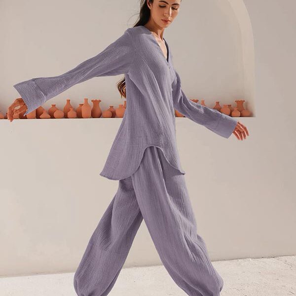 Pyjama En Coton Pour Femme "Écho de Lune"