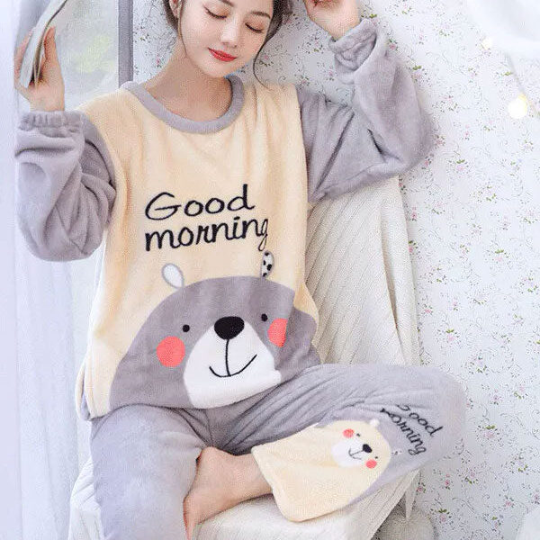 Pyjama En Polaire Doux Pour Femme "Cocon de Neige"