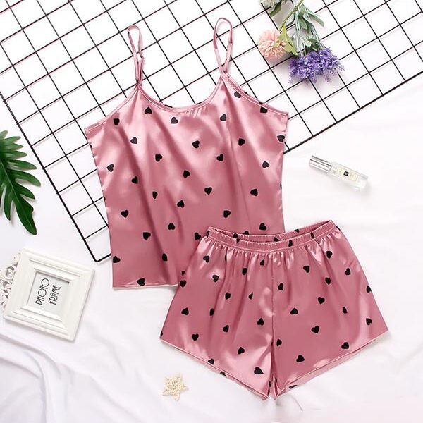 Pyjama En Satin "Rosée d'Amour"
