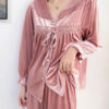 Pyjama En Velours Rose Pour Femme "Caresse d'Étoile"