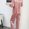 Pyjama En Velours Rose Pour Femme "Caresse d'Étoile"