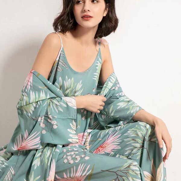 Ensemble Pyjama Pour Femme 3 Pièces "Souffle de Jasmin"