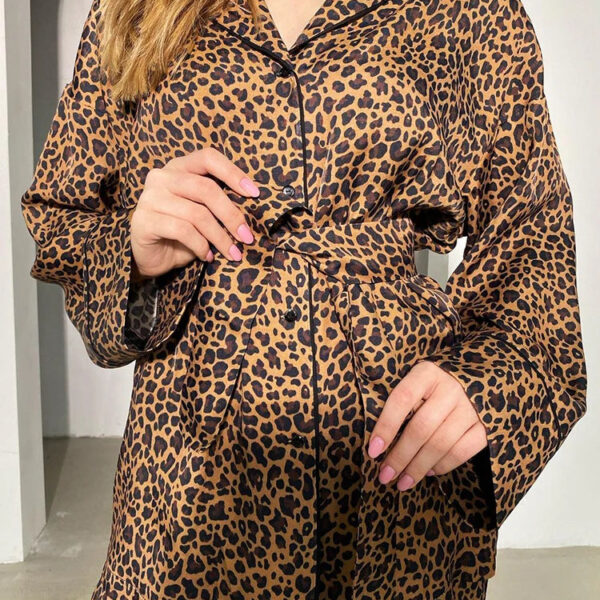 Pyjama Pour Femme En Satin "Léopard"