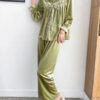 Pyjama Pour Femme En Velours "Frisson de Jade"