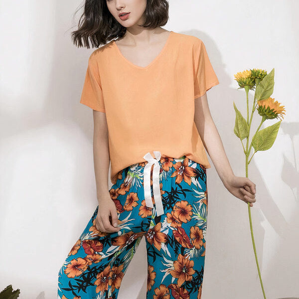 Joli Pyjama Pour Femme 2 pièces "Sous les Tropiques"
