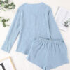 Pyjama Pour Femme à Manche Longue Bleu Ciel "Douceur de Brume"