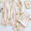 Pyjama Pour Femme À Manches Longues 2 Pièces "Fleur de Printemps"