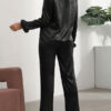 Pyjama Noir Pour Femme En Satin "Nuit Douce"