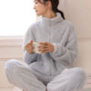 Pyjama d'Hiver Bleu Ciel Pour Femme Polaire "Rêve Polaire"