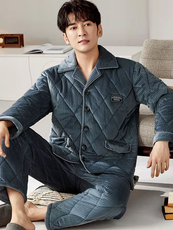 Pyjama Épais D'Hiver Pour Homme "Nuit Polaire"
