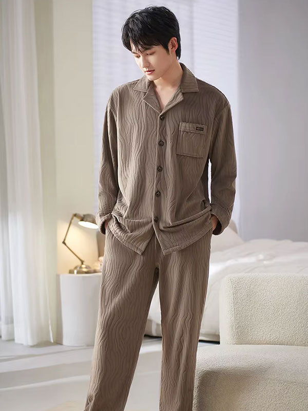 Pyjama Luxe Pour Homme En Velours "Douceur d'Aurore"