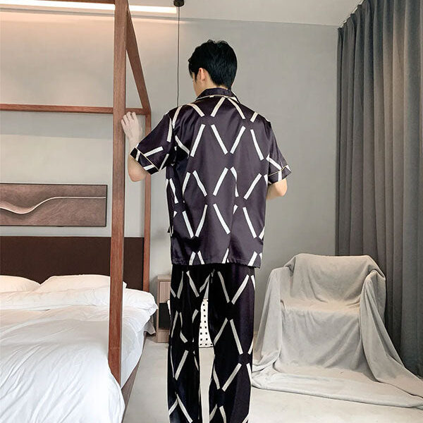 Pyjama Pour Homme Élégant en Satin "Douceur Nocturne"