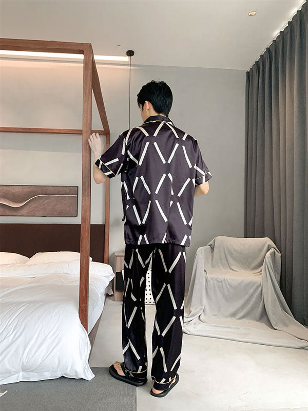 Pyjama Pour Homme Élégant en Satin "Douceur Nocturne"
