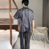 Pyjama En Satin Pour Homme à Rayures "Sérénité Nocturne"