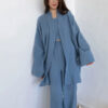 Pyjama Kimono Bleu Pour Femme "Murmure d'Océan"