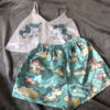 Pyjama en Satin pour Femme "Licorne Bleu"