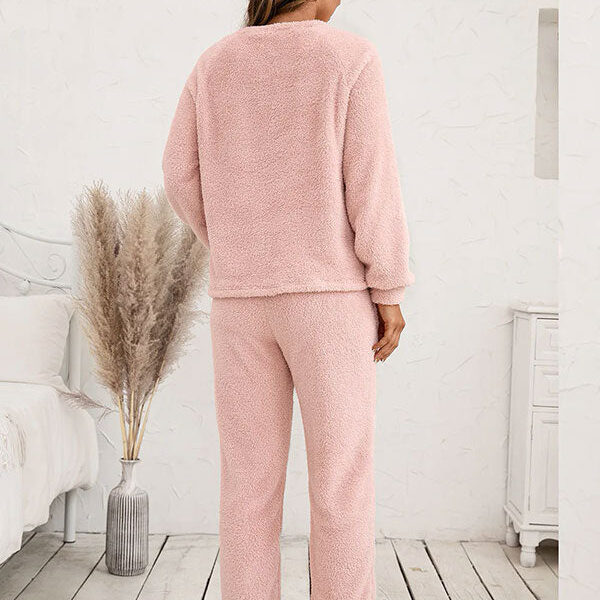 Pyjama Moumoute Pour Femme Rose "Eden Polaire"