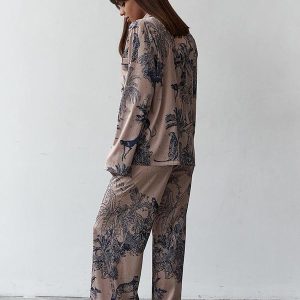 Pyjama En Satin Pour Femme 2 pièces « Douceur de Lys »
