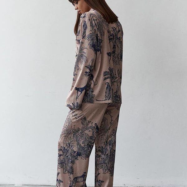 Pyjama En Satin Pour Femme 2 pièces "Douceur de Lys"