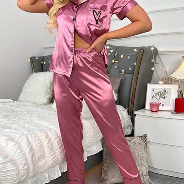 Pyjama En Satin "Brume Enchantée"