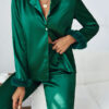 Pyjama Vert Pour Femme En Satin "Rêve Émeraude"