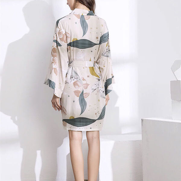 Robe de Chambre de Femme En Satin "Flocon de Satin"