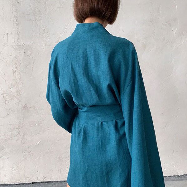 Robe de Chambre Kimono Pour Femme "Délicatesse Matinale"