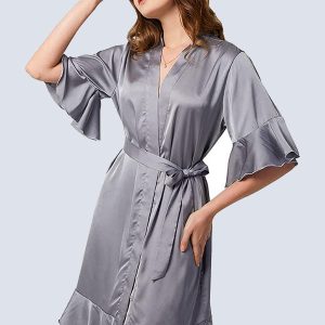 Robe de Chambre en Satin pour Femme Légère « Chaleur de Satin »