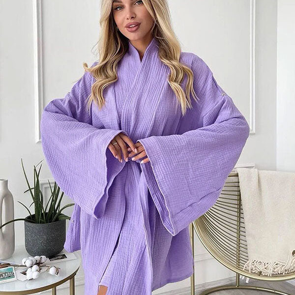 Robe de Chambre Élégante "Caresse du Matin"