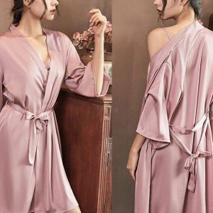 Robe De Chambre Légère Pour Femme En Satin « Délice de Satin »