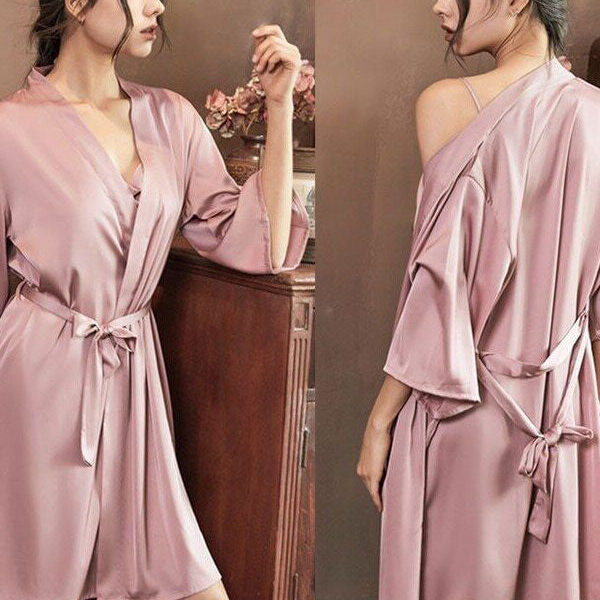 Robe De Chambre Légère Pour Femme En Satin "Délice de Satin"