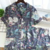 Pyjama Short Pour Femme 2 Pièces "Pétales de Nuit"