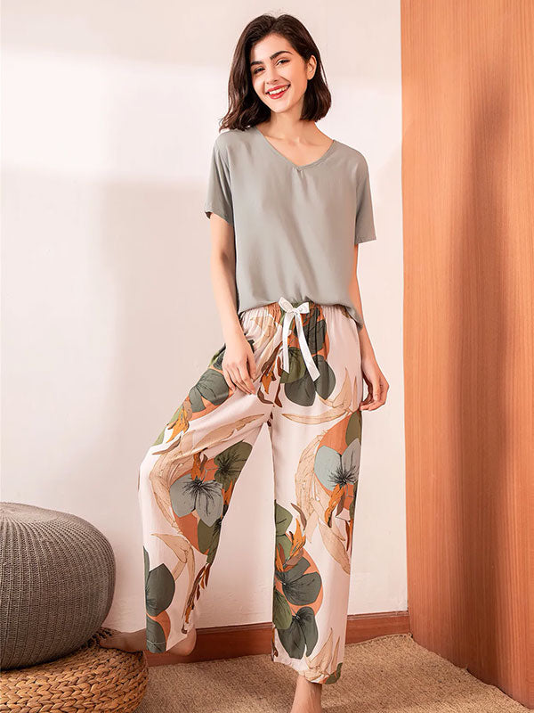 Pyjama Pour Femme 2 pièces "Jardin De Printemps"