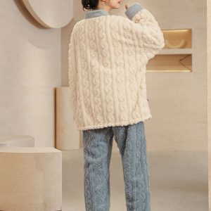 Ensemble Pyjama Avec Veste Polaire Pour Femme « Évasion de Flocon »